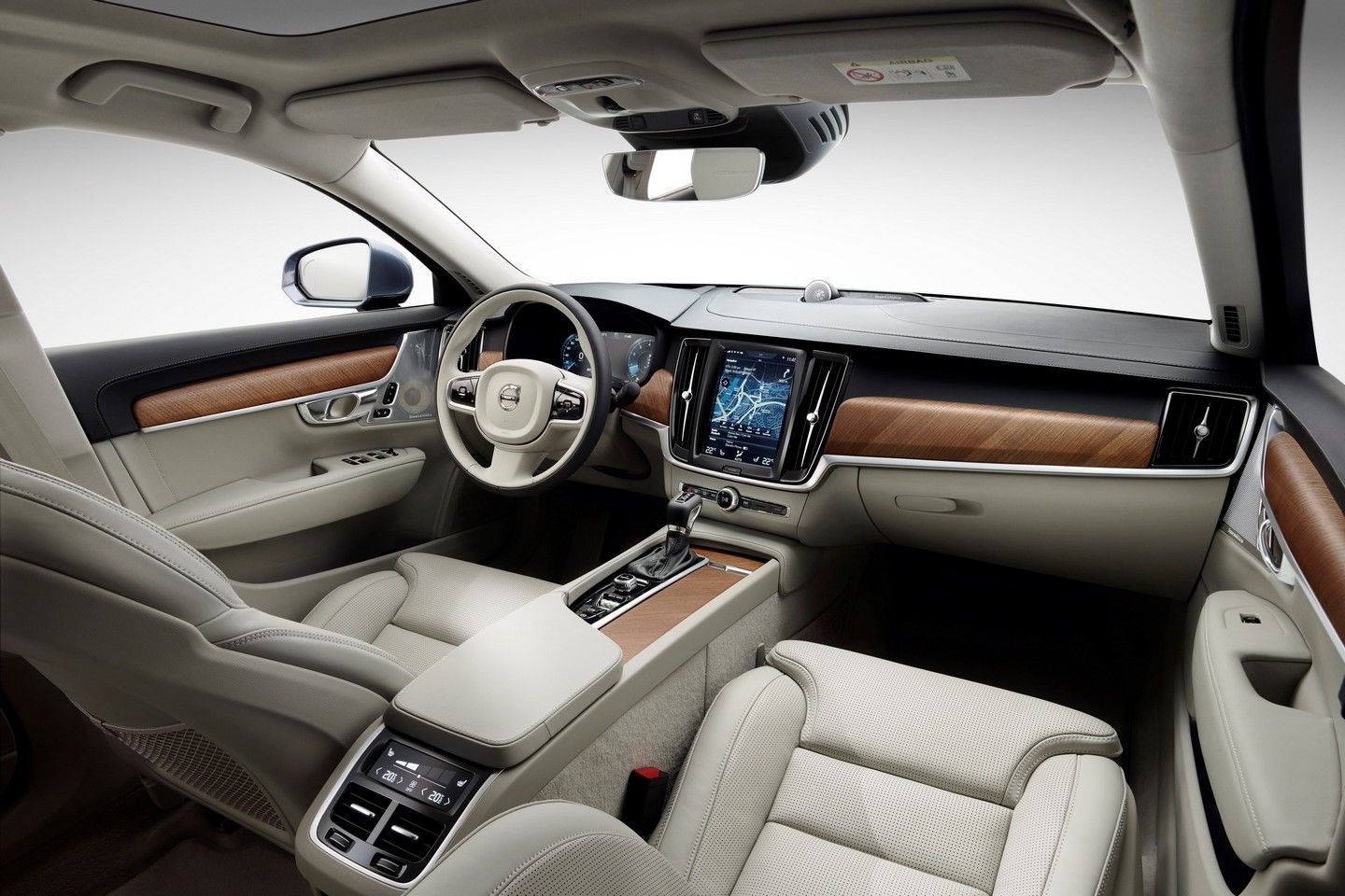 Interior cockpit Volvo S90 blond