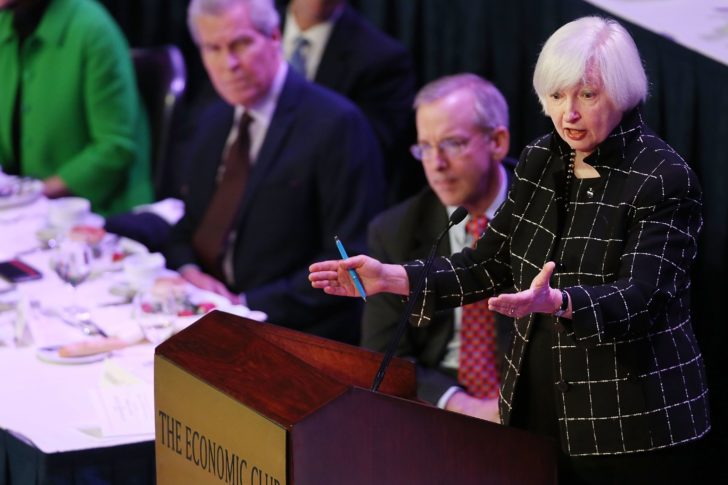 Janet Yellen Addresses Economic Outlook At Economic Club Of New York