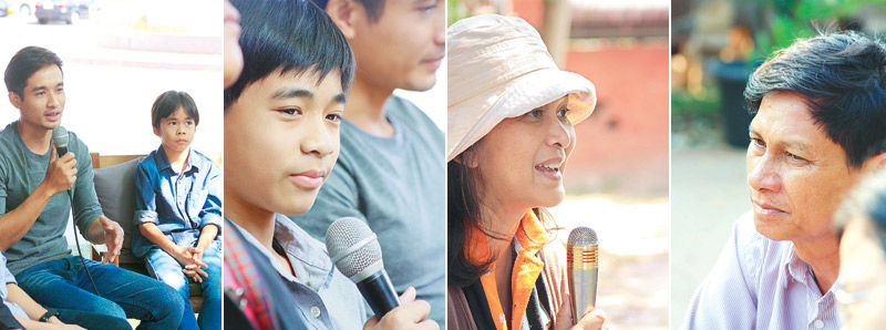 (จากซ้าย) วุฒิไกร ชิดรัมย์, อั่งเปา-ภควัฒน์ ชิดรัมย์, กนกพร สบายใจ, โกวิทย์ บุญเฉลียว