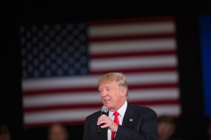 GOP Presidential Candidate Donald Trump Campaigns Near Green Bay, Wisconsin