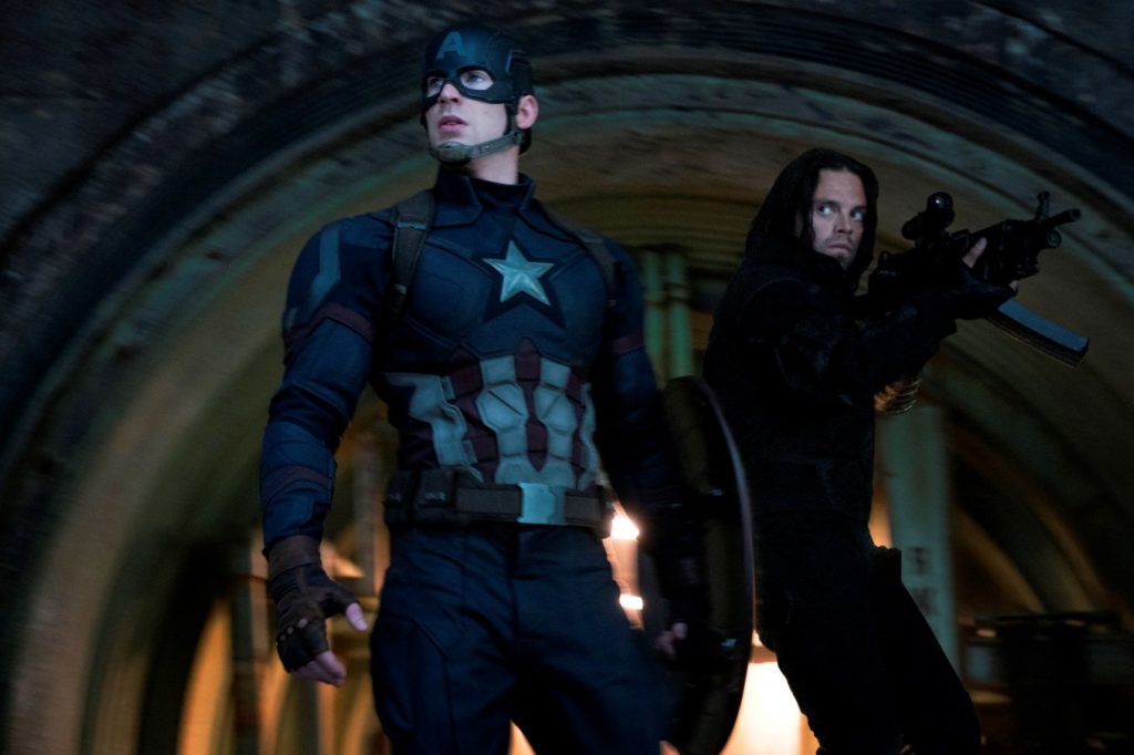 Marvel's Captain America: Civil War L to R: Captain America/Steve Rogers (Chris Evans) and Winter Soldier/Bucky Barnes (Sebastian Stan) Ph: Zade Rosenthal ©Marvel 2016