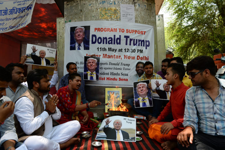 INDIA-POLITICS-US-VOTE-TRUMP