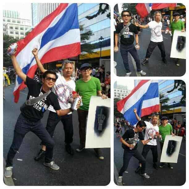 รศ.สุธี ยืนยันว่าการเคลื่อนไหวทางการเมืองที่ผ่านมา กระทำเพื่อต่อต้านรัฐบาลคอรัปชั่น โดยทำงานศิลปะด้วยเงินทุนของตนเองรวมกลุ่มกับเพื่อนศิลปิน ซึ่งแรกเริ่มนั้น เกิดขึ้นก่อนมีกลุ่มกปปส.