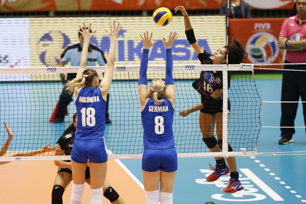 KAjcharaporn18ofThailandspikesagainstKazakhstan
