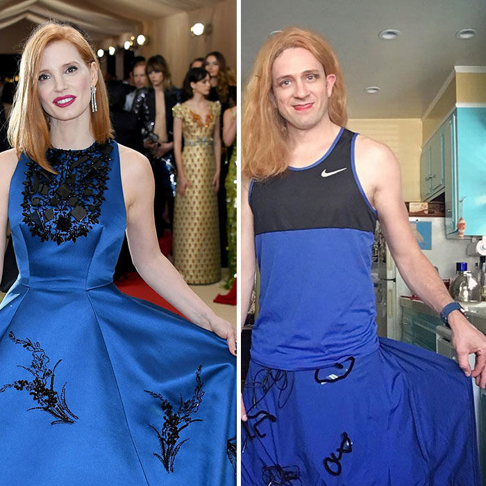 #19 Tom Lenk As Jessica Chastain At Met Gala