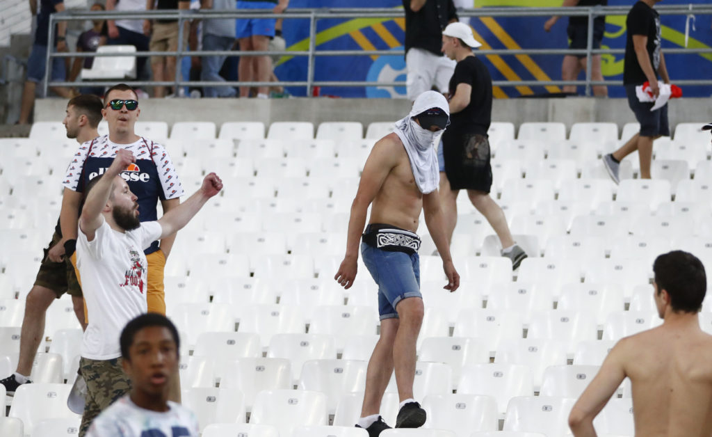 Football Soccer - England v Russia - EURO 2016 - Group B - Stade Vélodrome, Marseille, France - 11/6/16 Fans after the game REUTERS/Kai Pfaffenbach Livepic
