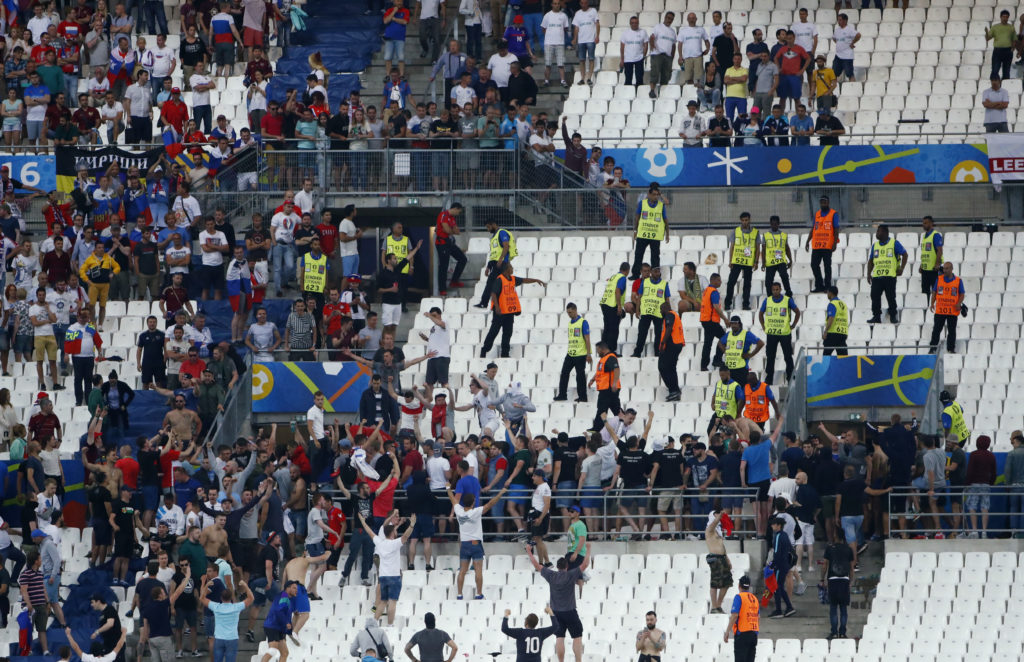 Football Soccer - England v Russia - EURO 2016 - Group B - Stade Vélodrome, Marseille, France - 11/6/16 Fans at full time REUTERS/Eddie Keogh Livepic