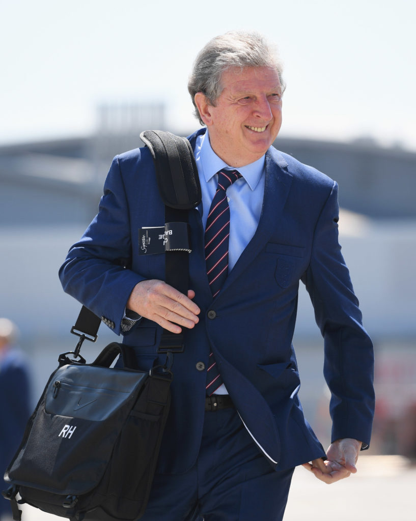 In this handout picture released by the Football Association (FA) England manager Roy Hodgson departs with the England team for France for the UEFA Euro 2016 European football championships at Luton Airport in Luton, north of London, on June 6, 2016. England's opening match at the European Championship is against Russia on June 11. / AFP PHOTO / FOOTBALL ASSOCIATION (FA) / Michael Regan / RESTRICTED TO EDITORIAL USE - MANDATORY CREDIT " AFP PHOTO / FA / MICHAEL REGAN " - NO MARKETING NO ADVERTISING CAMPAIGNS - DISTRIBUTED AS A SERVICE TO CLIENTS