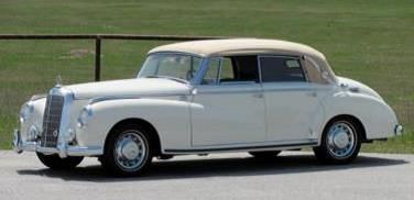 Mercedes Benz W186 รุ่น 300b Cabriolet เลขตัวรถ 186.014.00420/53 สีขาวเลขเครื่องยนต์ 186.920.45005/52 จำนวน 6 สูบ 2996 cc