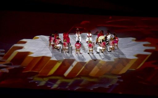 View of the opening ceremony of the Paralympic Games at Maracana Stadium in Rio de Janeiro, Brazil, on September 7, 2016. / AFP PHOTO / TASSO MARCELO