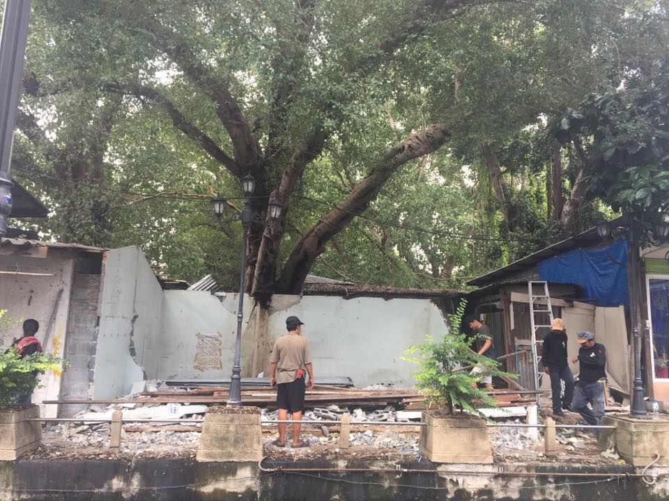 ภาพหลังรื้อถอนบ้านในชุมชนป้อมมหากาฬ