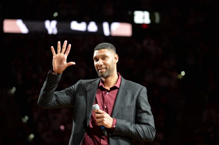 Tim Duncan Jersey Retirement Ceremony