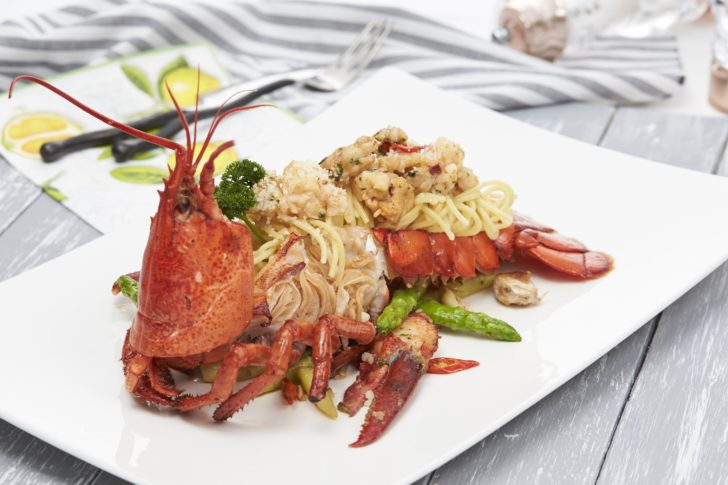 Lobster Spaghetti with Garlic and Chili