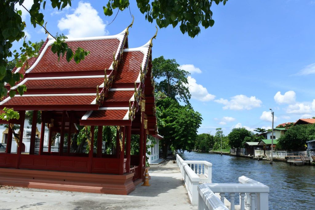 ศาลาท่าน้ำวัดนางนอง สร้างใหม่ตามรูปแบบเดิมสมัยรัชกาลที่ 3 จากภาพถ่ายเก่าสมัยรัชกาลที่ 5