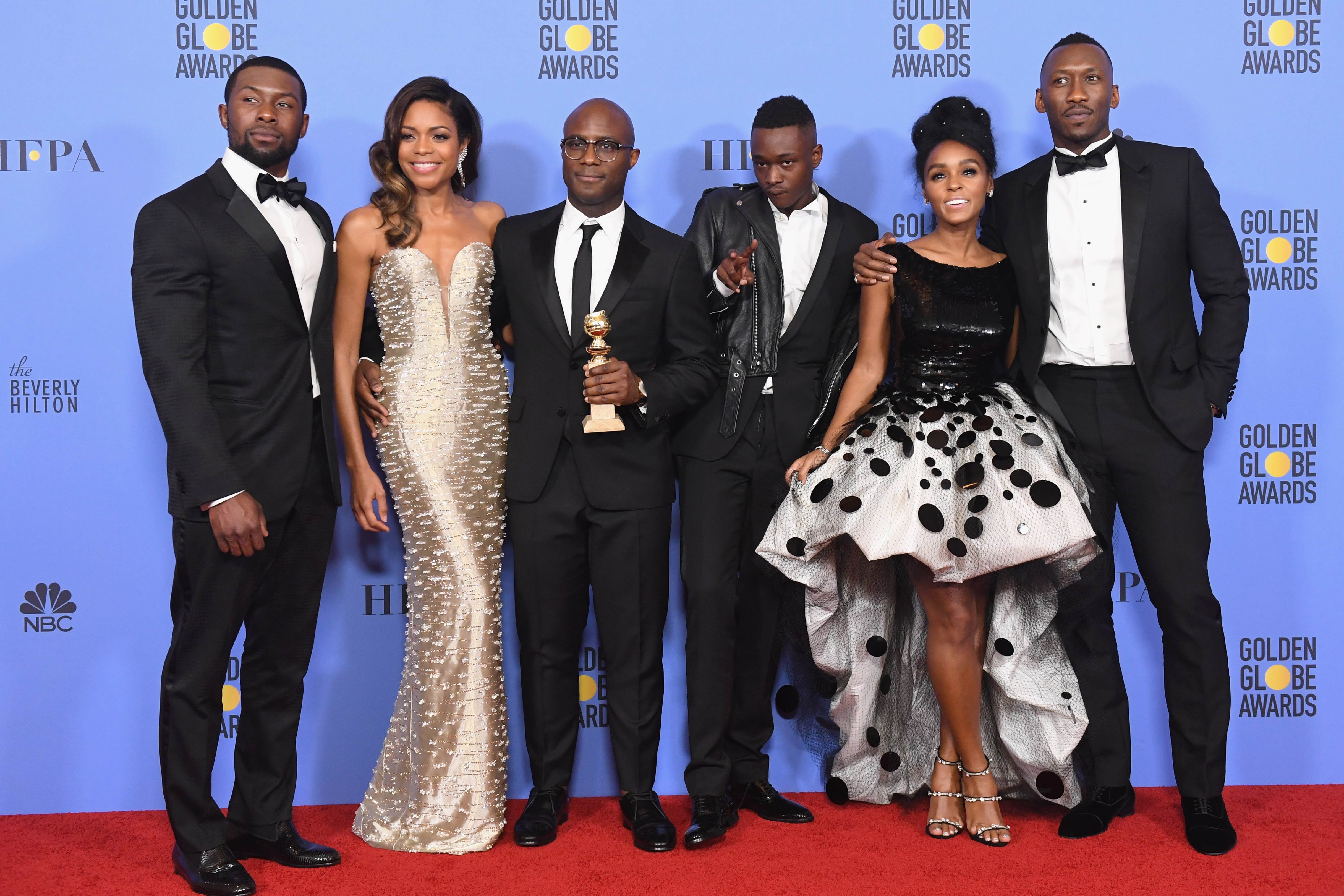 ผู้กำกับและทีมนักแสดงจากเรื่อง Moonlight / Kevin Winter/AFP 