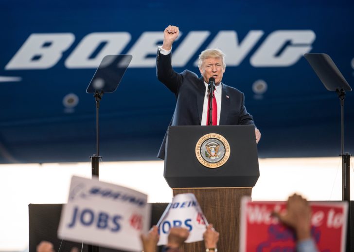 Donald Trump Visits S. Carolina Boeing Plant For Debut Of 787-10 Dreamliner
