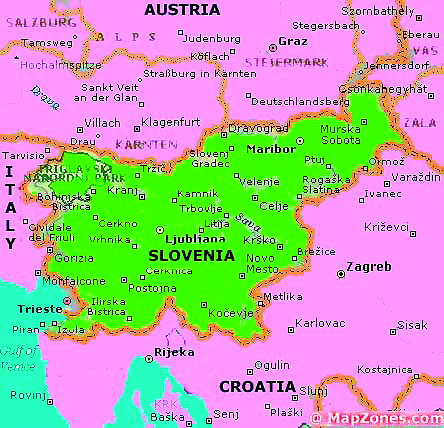  ประเทศสโลวีเนียอยู่ทางเหนือสุด
