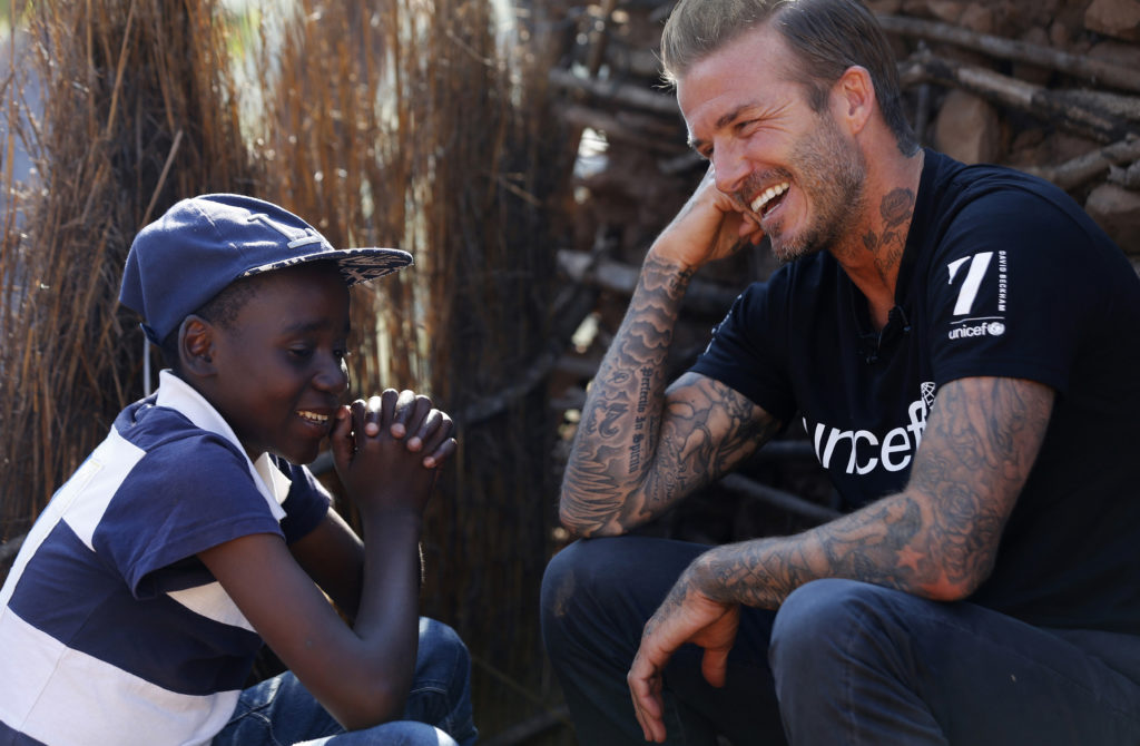 เบ๊คแฮมกับบทบาททูตของยูนิเซฟ (ภาพจาก Unicef)
