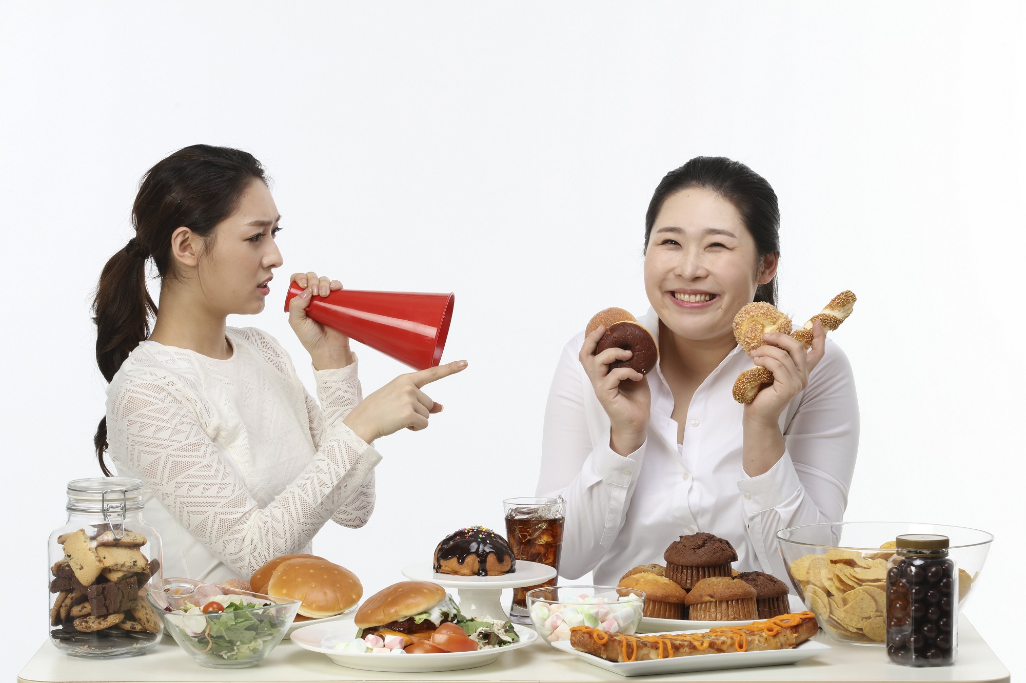 Slim to eat comparison, obese women