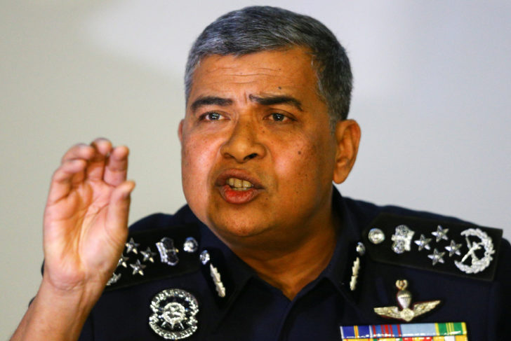 Khalid speaks during a news conference in Kuala Lumpur