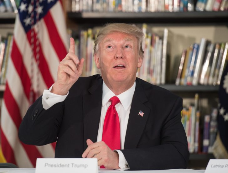 US President Donald Trump visits Saint Andrew Catholic School