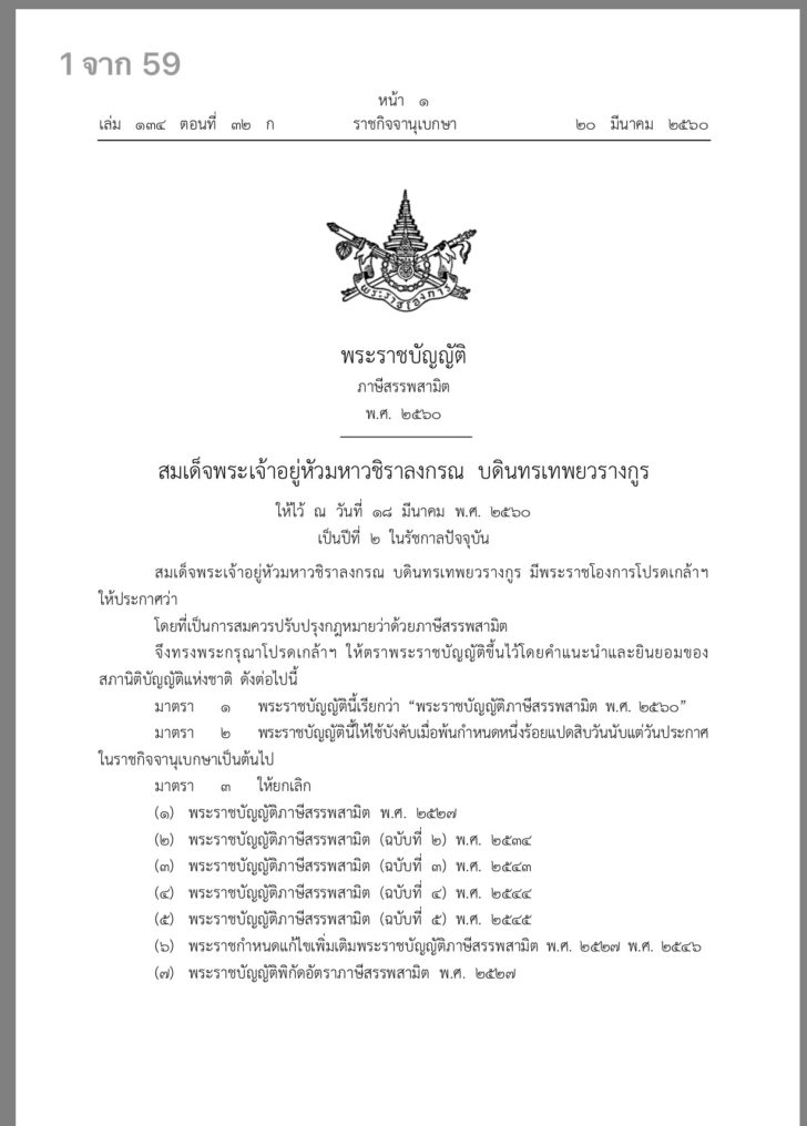 ราชกิจจา พ.ร.บ.สรรพสามิต2560
