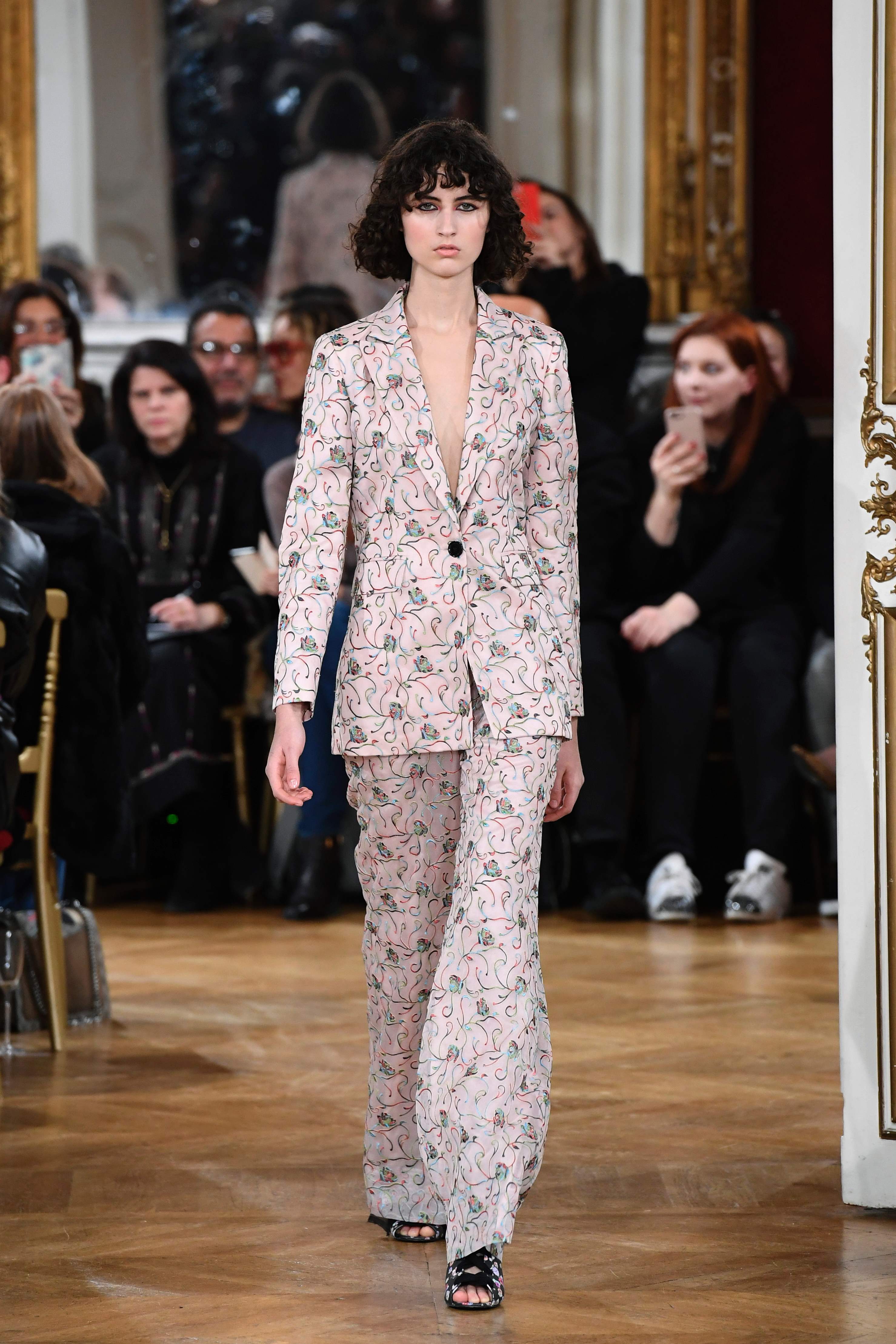 A model presents a creation by Paul and Joe during the women's Fall-Winter ready-to-wear collection fashion show in Paris on March 7, 2017. / AFP PHOTO / bertrand GUAY