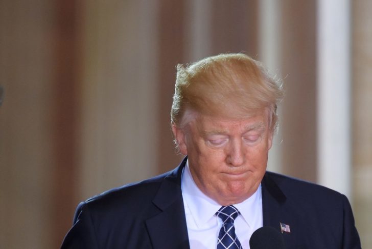 President Donald Trump delivers keynote remarks at the US Holocaust Memorial Museum's