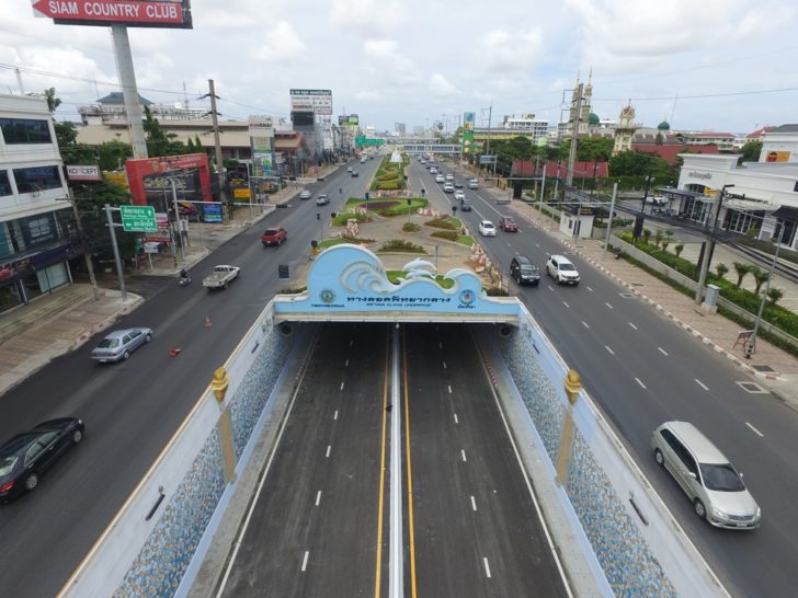 อุโมงค์ทางลอดพัทยากลางยาวที่สุดในประเทศ