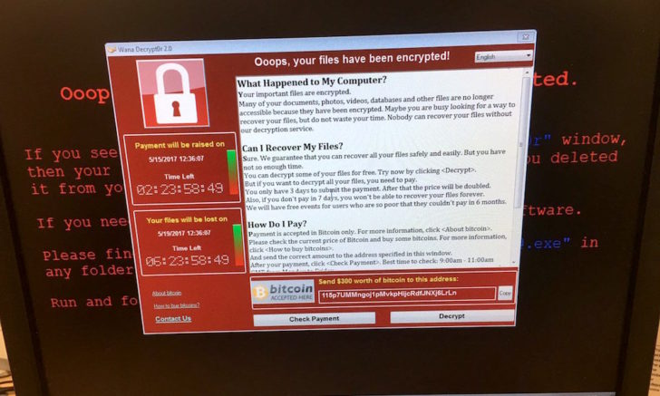 Wannacry-on-computer-image