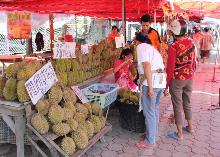 ตลาดหลงหลิน ทุเรียน