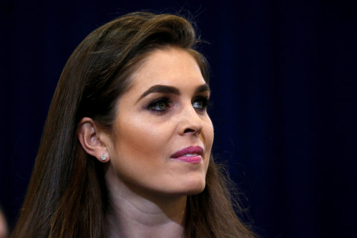 FILE PHOTO: Republican presidential nominee Donald Trump's press secretary Hicks is pictured during a campaign event in Phoenix