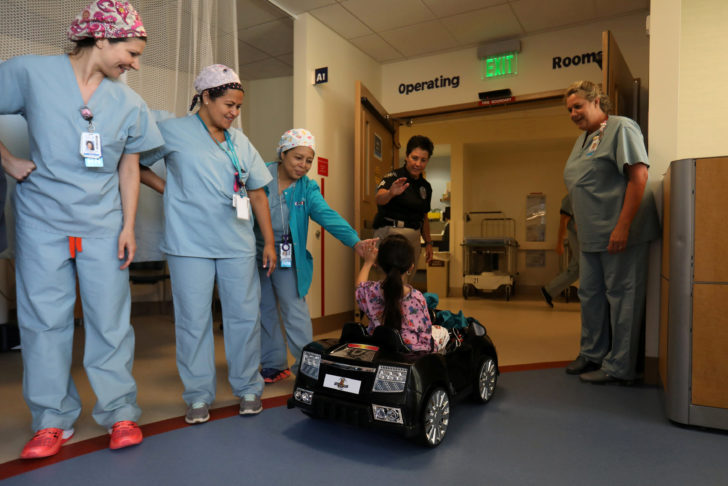 Rady Children's Hospital unveils remote control cars that will transport young patients to the operating room in San Diego