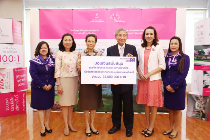 SCB-ภาพข่าวมอบเงินจัดสร้างรถตรวจคัดกรองมะเร็งเต้านมเคลื่อนที่