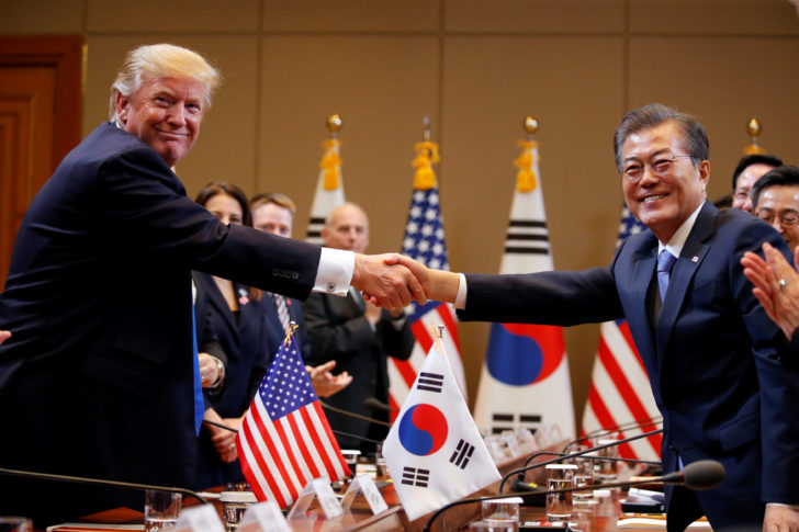Trump arrives in South Korea for the second stop of his five-country trip to Asia