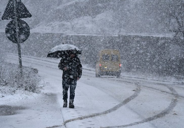 ALBANIA-EUROPE-WEATHER-SNOW