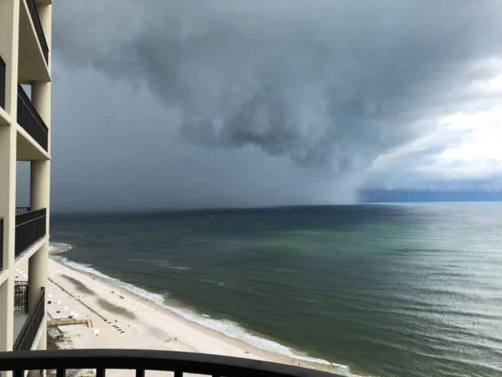 Subtropical Storm Alberto arrives at Orange Beach, Alabama