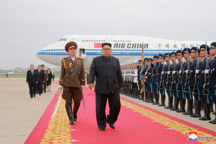 North Korean leader Kim Jong Un is seen returning to North Korea after the summit with U.S. President Donald Trump