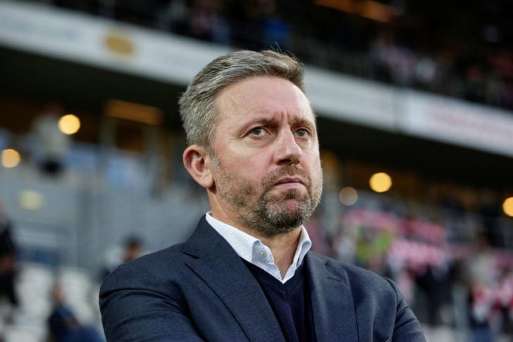 Wisla Plock coach Jerzy Brzeczek is seen during Cracovia vs Wisla Plock match in Krakow
