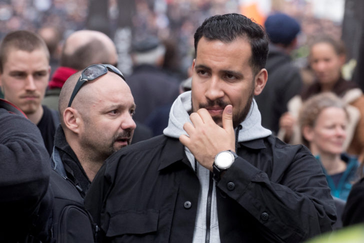 FILE PHOTO: Alexandre Benalla, French presidential aide, is seen during the May Day labour union rally in Paris
