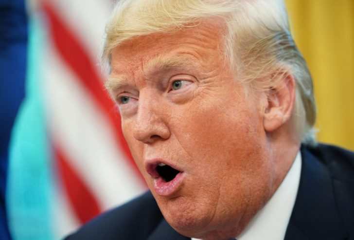 US President Donald Trump meets with the President of FIFA