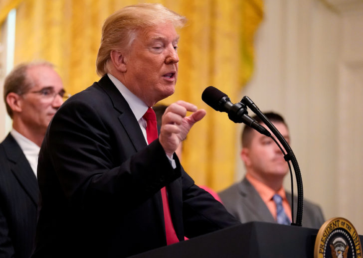 FILE PHOTO: U.S. President Trump holds event to tout tax plan in the East Room at the White House in Washington