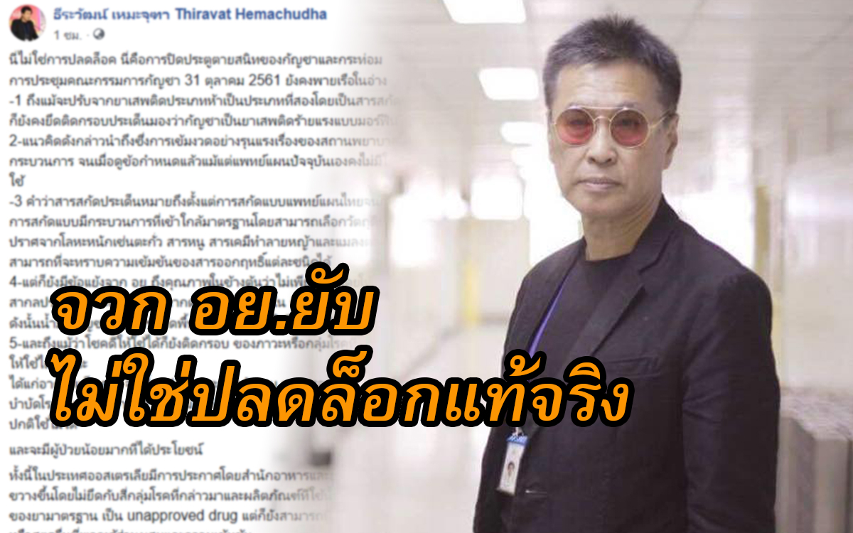 จวก อย.ปลดล็อกกัญชา