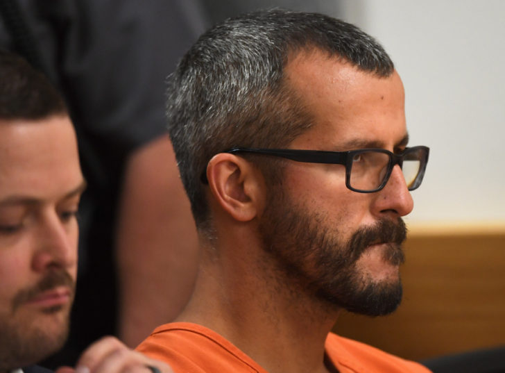 FILE PHOTO: Christopher Watts appears in court for his arraignment hearing in Greeley