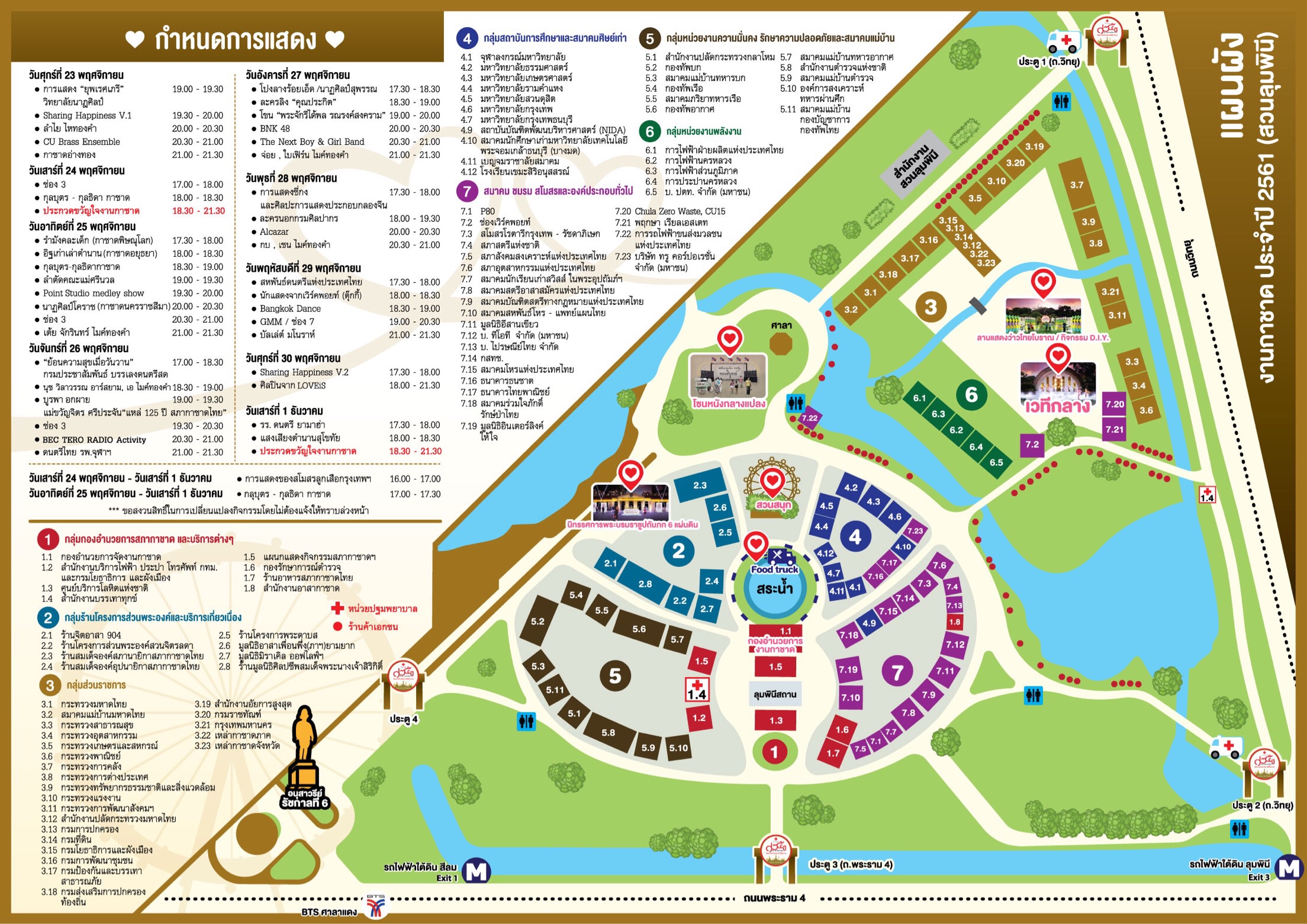 แผนผังการจัดงาน