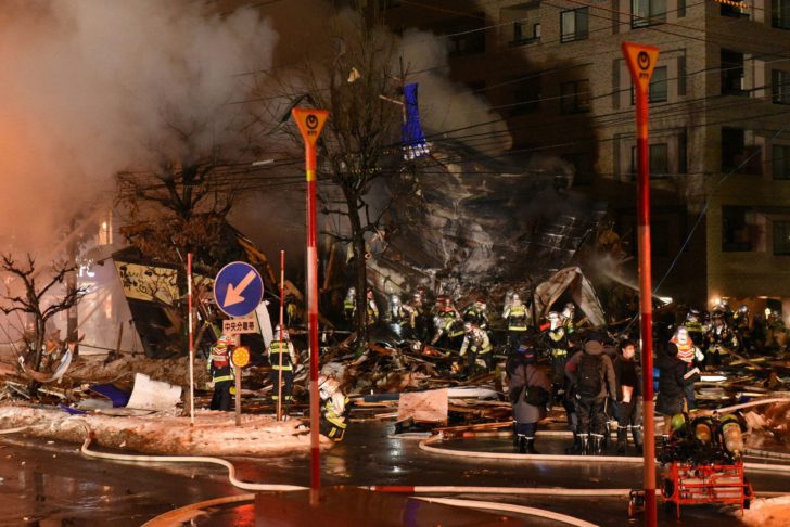 TOPSHOT-JAPAN-ACCIDENT-EXPLOSION