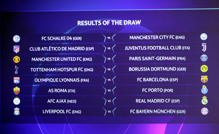 Champions League - Round of 16 Draw