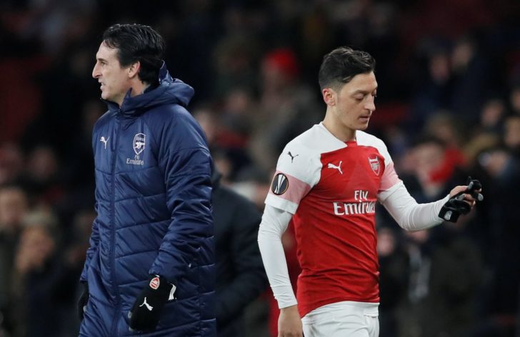 Mesut-Ozil-Unai-Emery