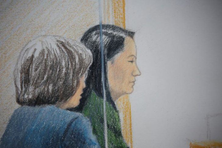 Huawei CFO Meng Wanzhou, who was arrested on an extradition warrant, appears at her bail hearing in B.C. Supreme Court