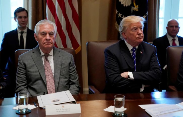 Trump meets with his Cabinet at the White House in Washington
